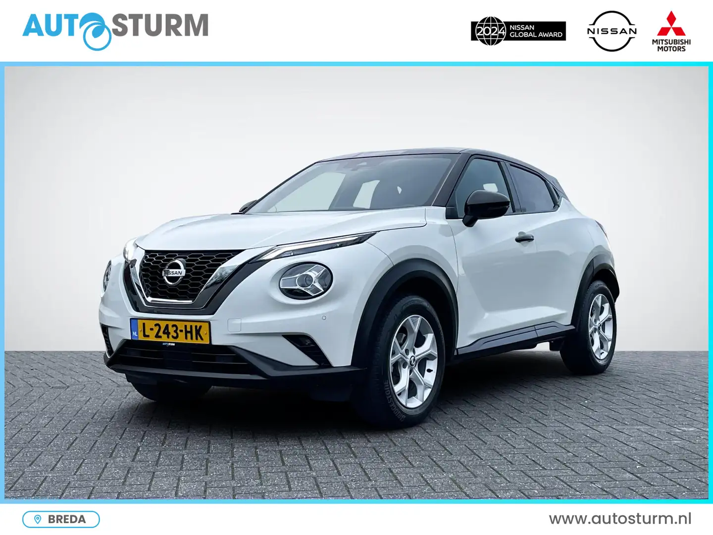 Nissan Juke 1.0 DIG-T N-Connecta Parking Pack | Two-Tone Lakkl Wit - 1