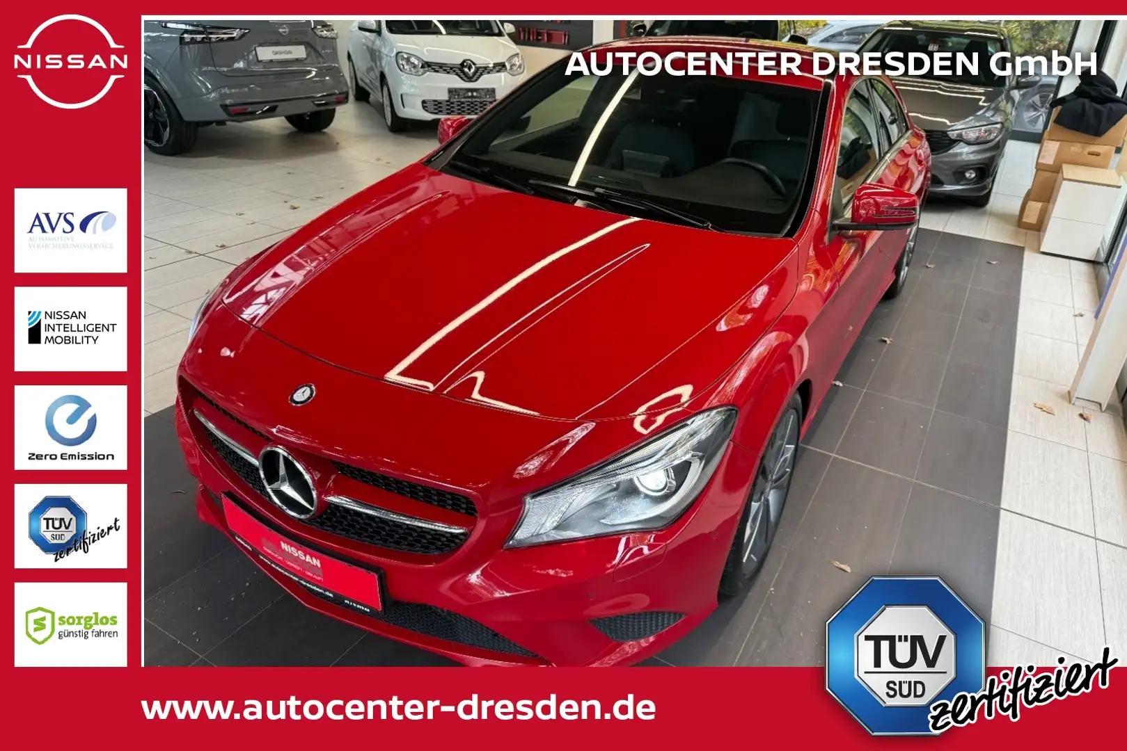 Mercedes-Benz CLA 200 Urban AHK+Navi+SHZ+Kam.+KlimaA+LM+PDC Rot - 1