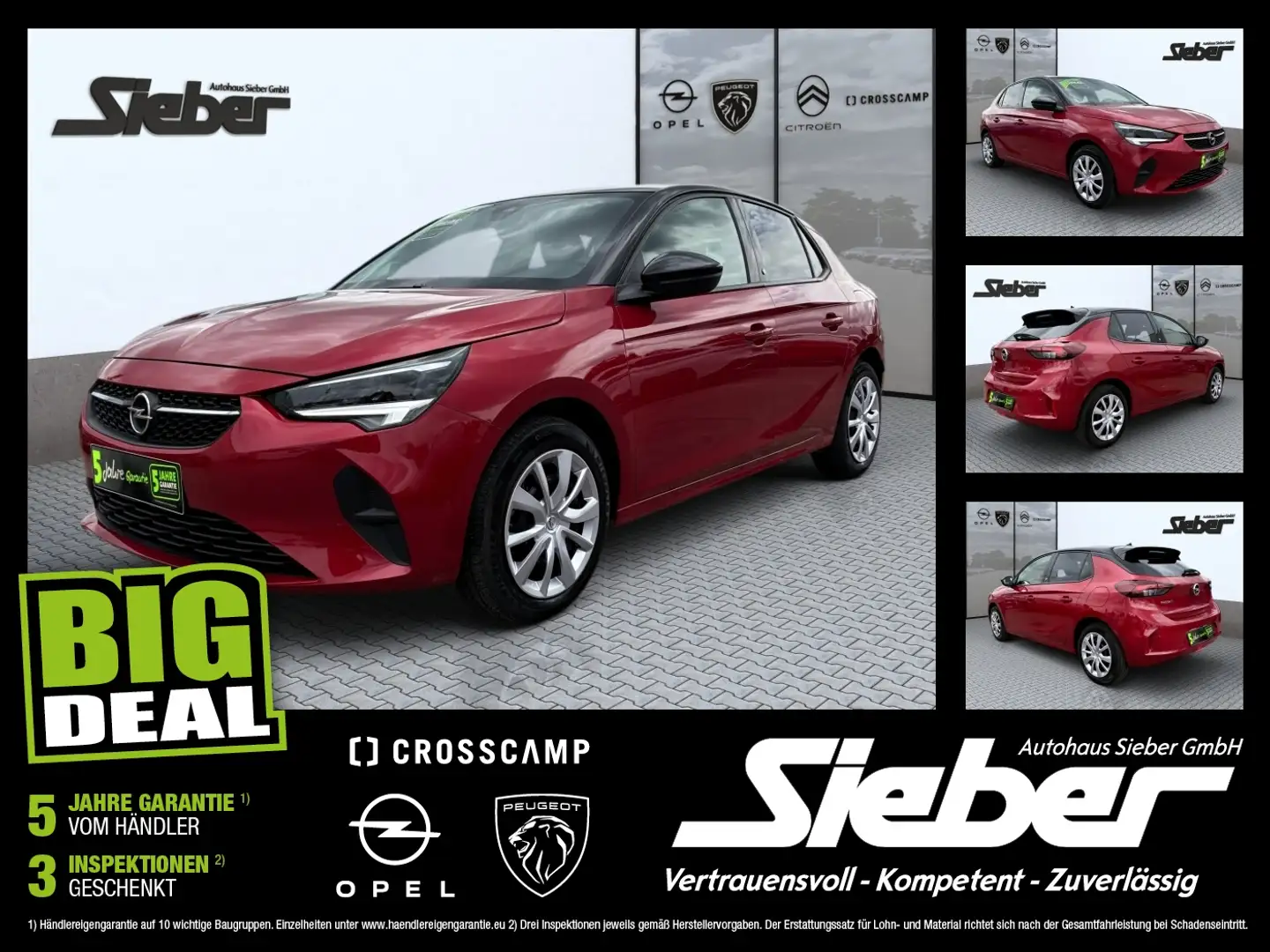 Opel Corsa F Edition Kamera Tempomat Sitzheizung Rojo - 1