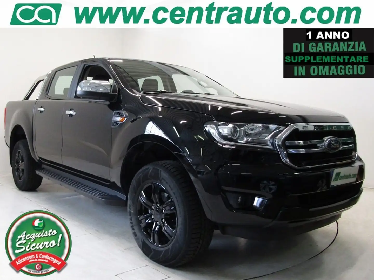 Ford Ranger 2.0D Manuale Pick up DC XLT *AUTOCARRO* GANCIO * Nero - 1