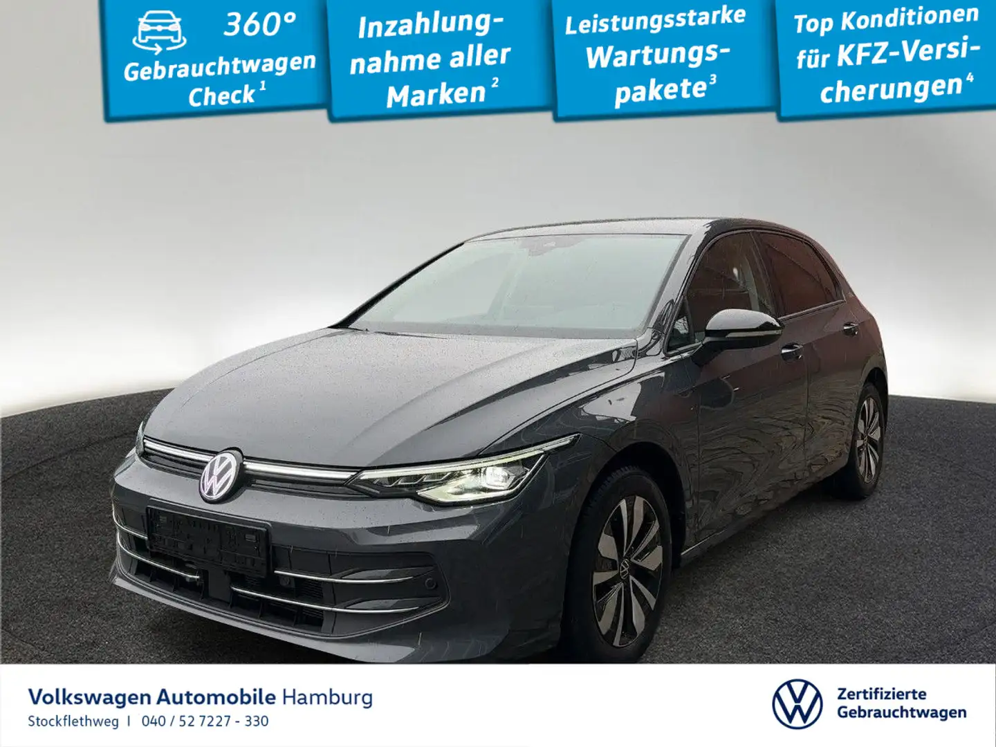 Volkswagen Golf VIII 2.0 TDI Goal DSG AHK Navi ACC CarPlay Grau - 1