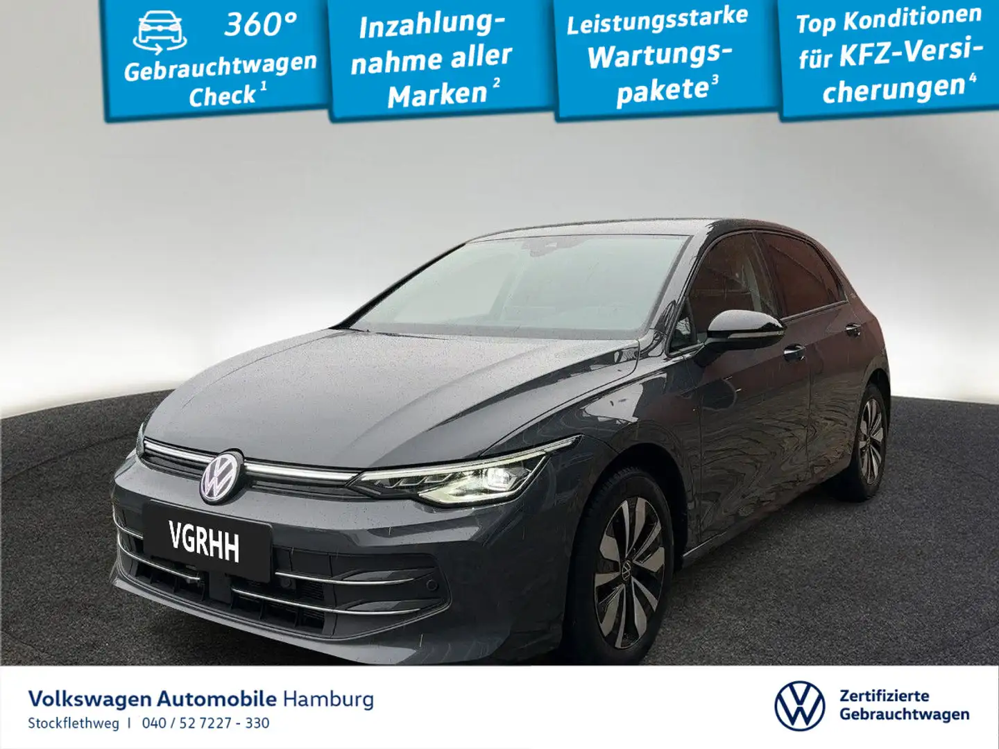 Volkswagen Golf VIII 2.0 TDI Goal DSG AHK Navi ACC CarPlay Grau - 1