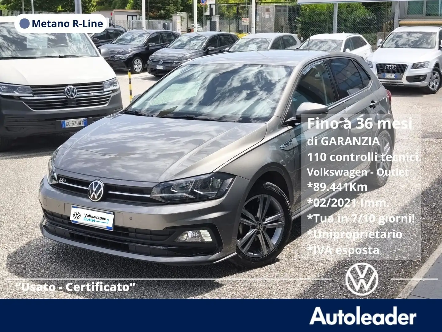 Volkswagen Polo Polo 1.0 TGI 5p. Sport BlueMotion Technology Grijs - 1