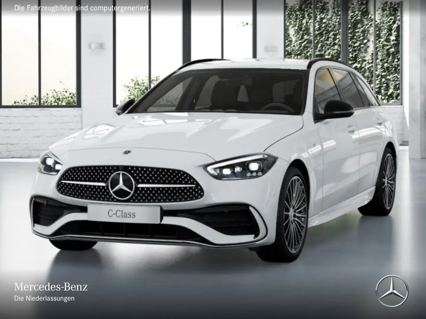 Mercedes-Benz C 300 de T AMG+NIGHT+360+AHK+TOTW+KEYLESS+9G Weiß - 2