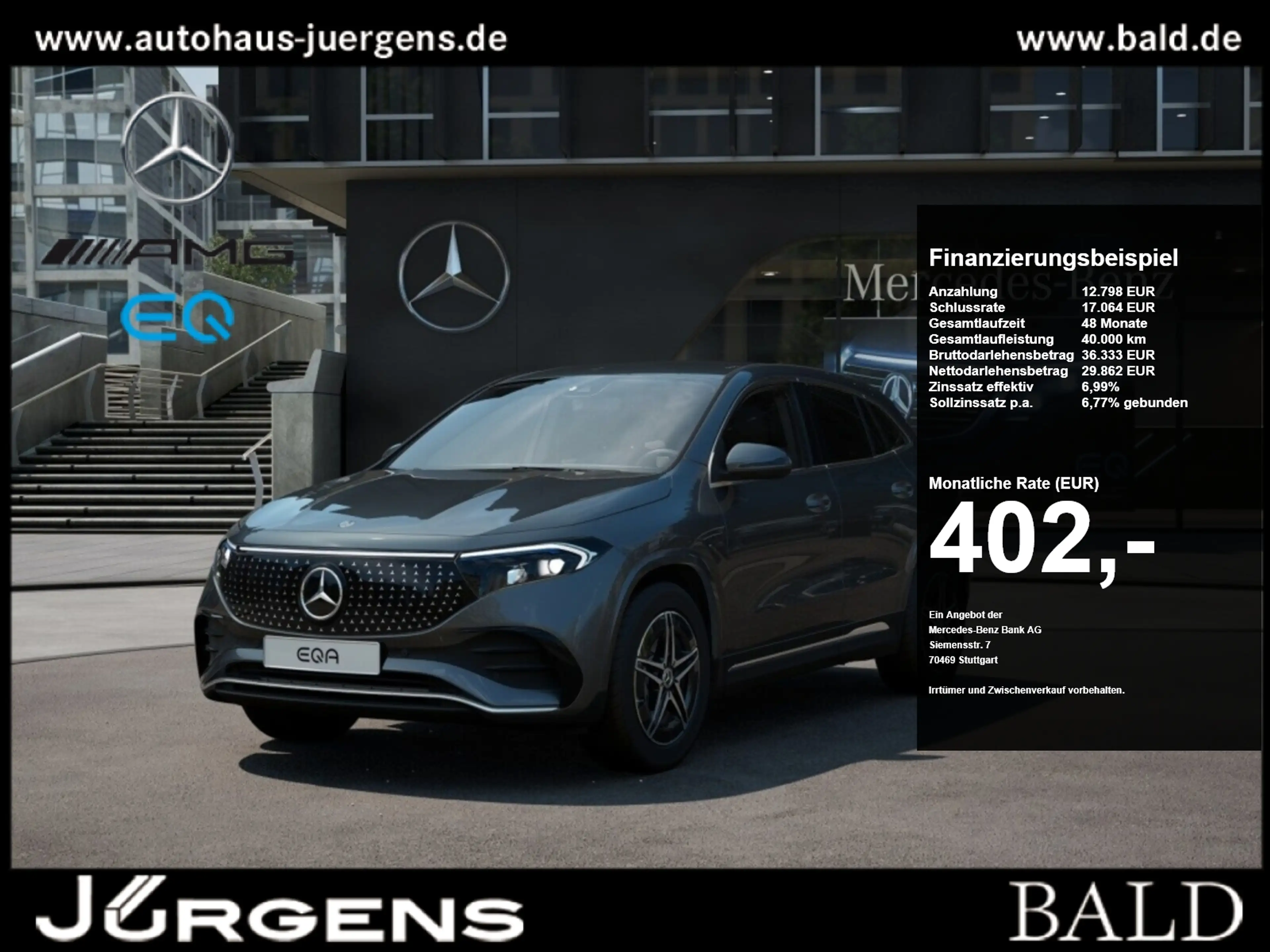 Mercedes-Benz EQA 250 + AMG-Sport/Ambi/Totw/Kamera/THERMOTRONIC
