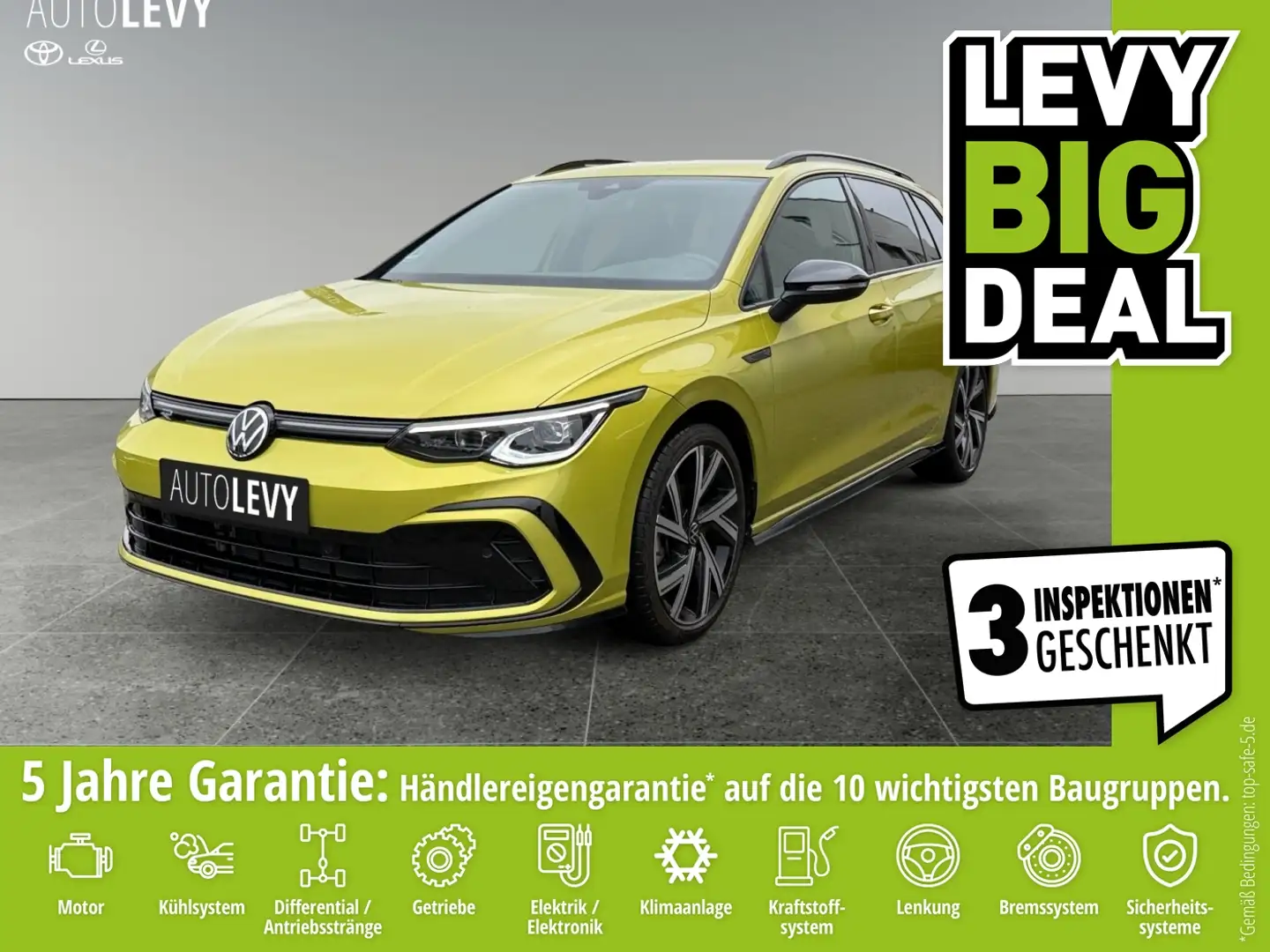 Volkswagen Golf Variant Golf VIII Variant 1.5 eTSI R-Line +SHZ+LHZ+Navi+ Gelb - 1