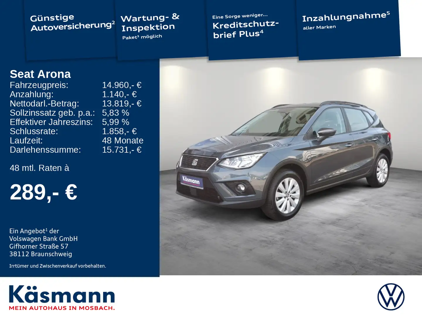 SEAT Arona 1.0TSI Style DSG SHZ PDC BLUETOOTH Grigio - 1