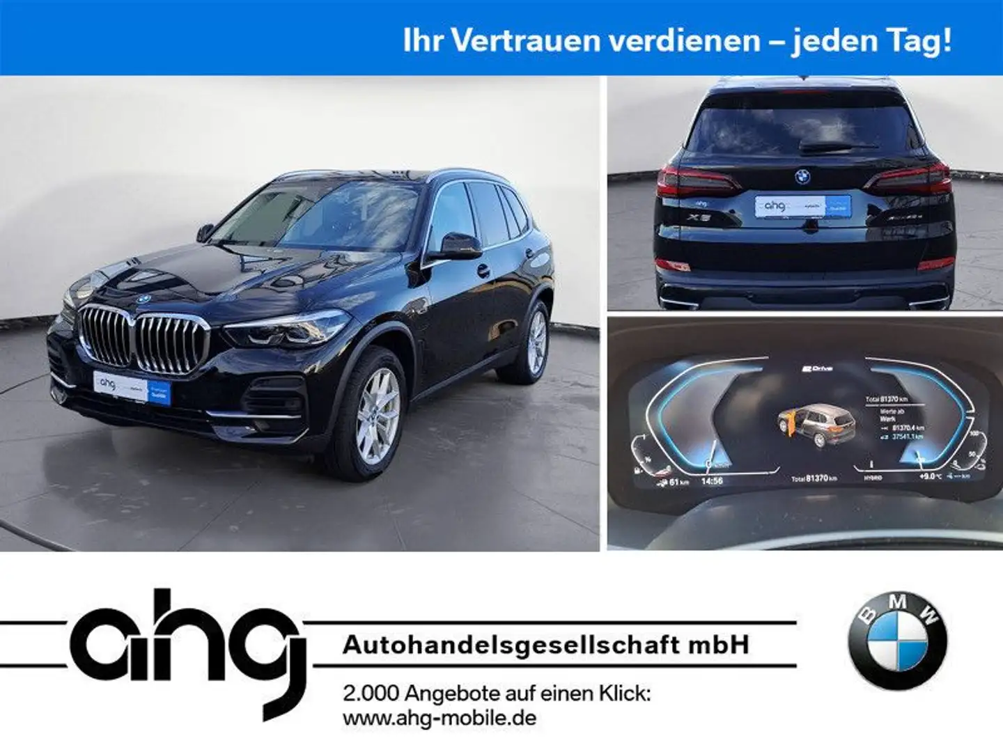 BMW X5 xDrive45e Travel Comfort AHK Schwarz - 1