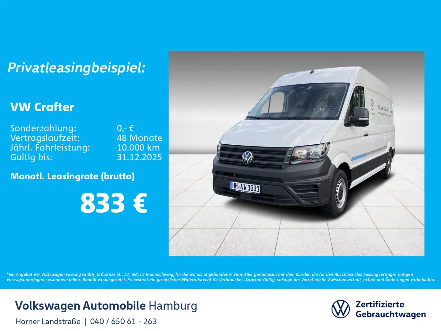 Volkswagen Crafter 35 Kasten 2.0 TDI Hochdach Sitzheizung Weiß - 1