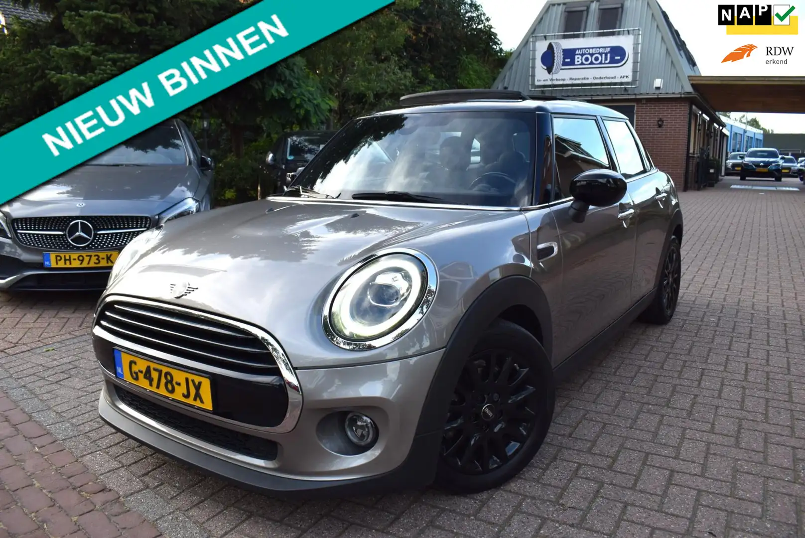 MINI Cooper Mini 1.5 Pepper CRUISE/NAVI/AIRCO-ECC/PANO DAK/NL- Grijs - 1