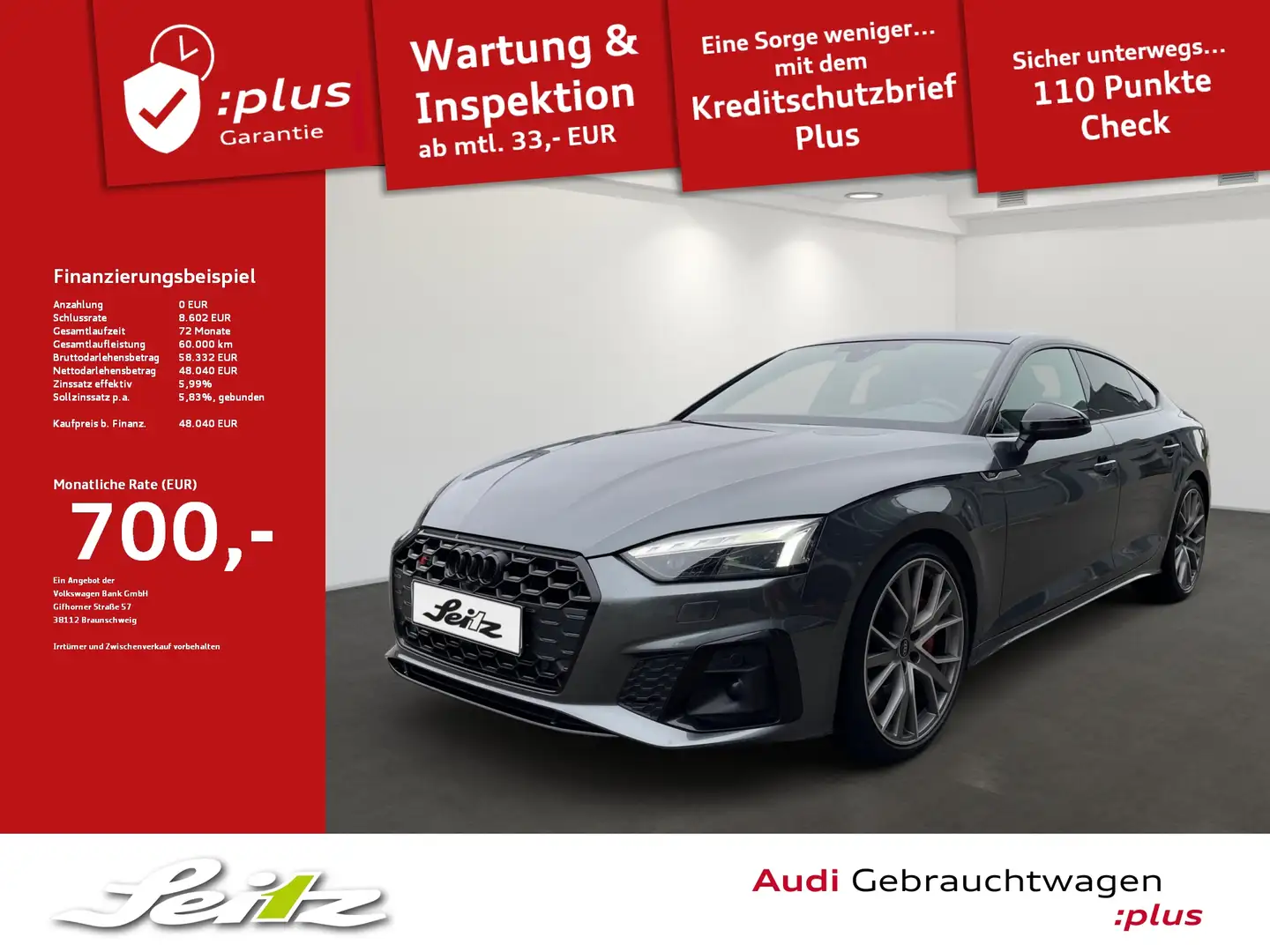 Audi S5 Sportback 3.0 TDI quattro *MATRIX*PANO*KAMERA* Grau - 1