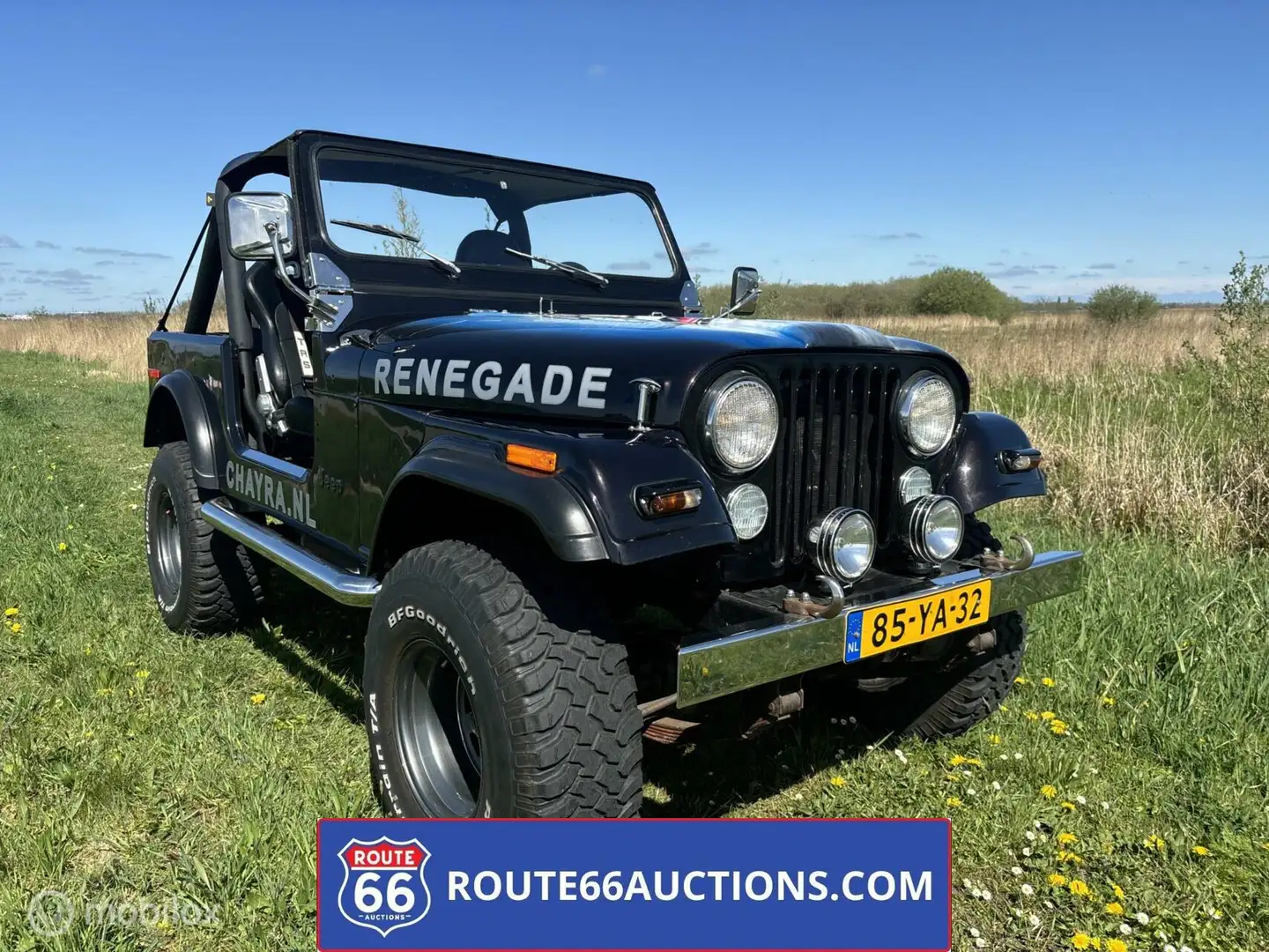 Jeep CJ-7 1977 | Route 66 Auctions Zwart - 1