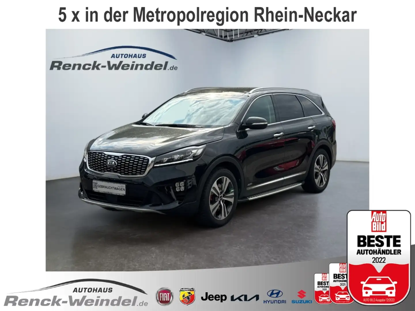 Kia Sorento GT-Line AWD 2.2 Navi Klima LED Pano PDCv+h BT Appl Schwarz - 1