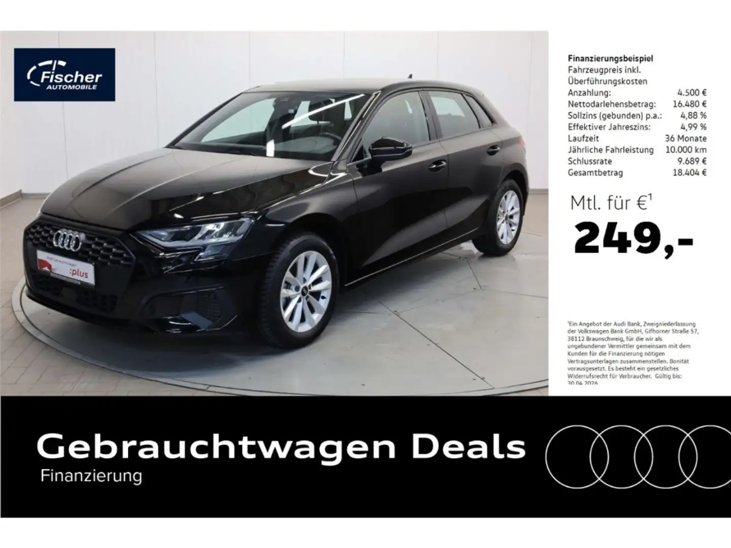 Audi A3 Sportback 30 TFSI Schwarz - 1