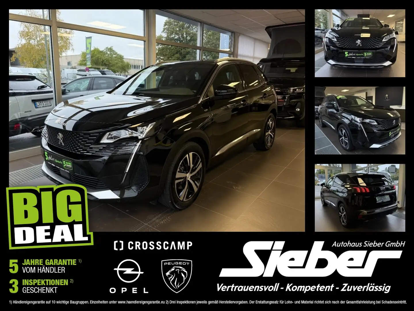 Peugeot 3008 1.2 PureTech 130 GT Kamera*Navi*Sitzhzg Schwarz - 1