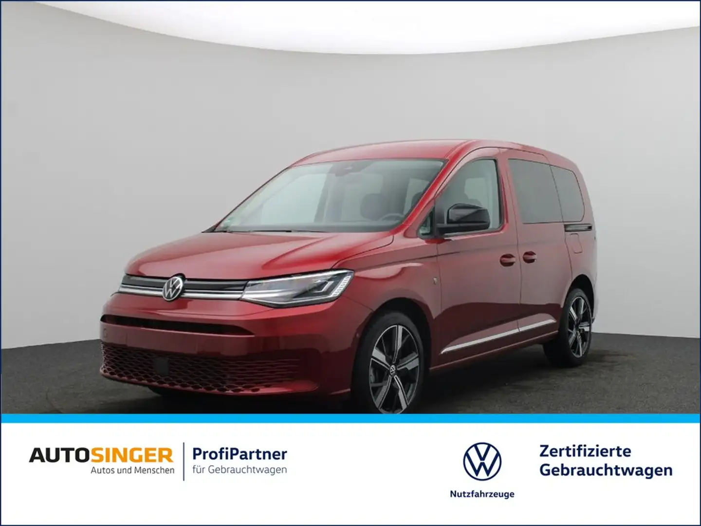Volkswagen Caddy Style 2.0 TDI DSG *AHK*LED*ACC*NAVI*R-CAM* Rot - 1