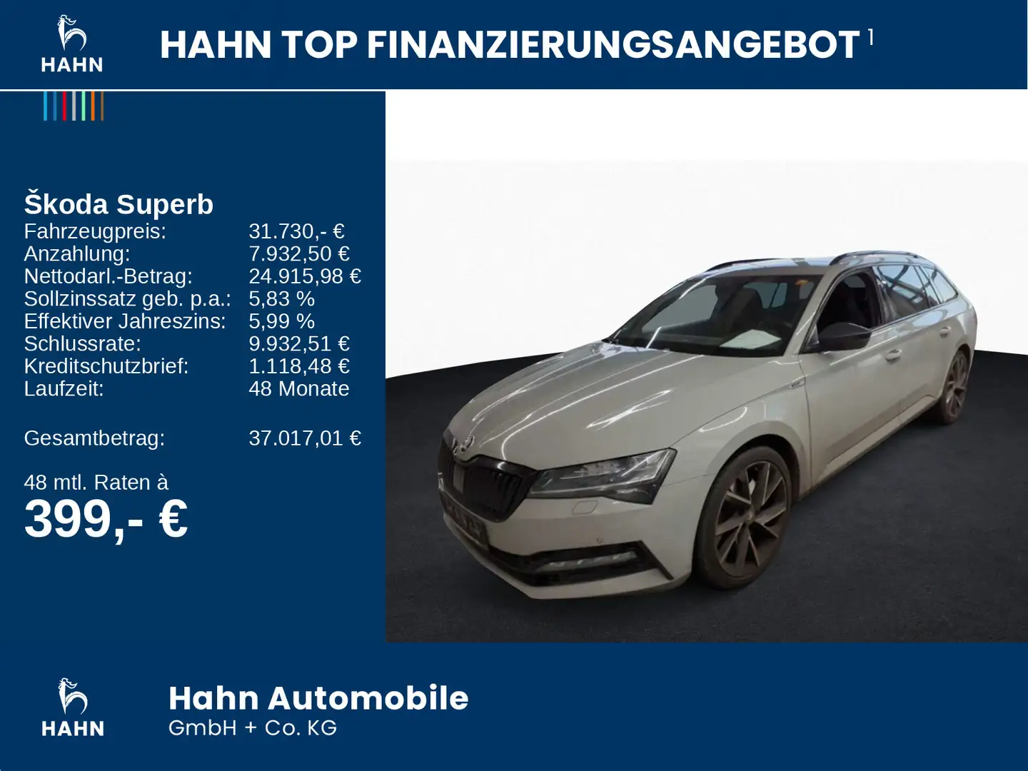 Skoda Superb Combi 2.0TSI DSG 4x4 SportLine ACC Matrix Grau - 2