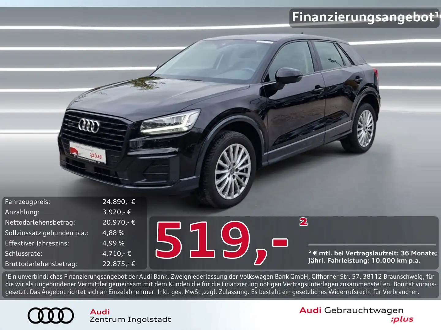 Audi Q2 40 TFSI qu LED NAVI AHK ACC B&O Optik-schwarz Desi Schwarz - 1
