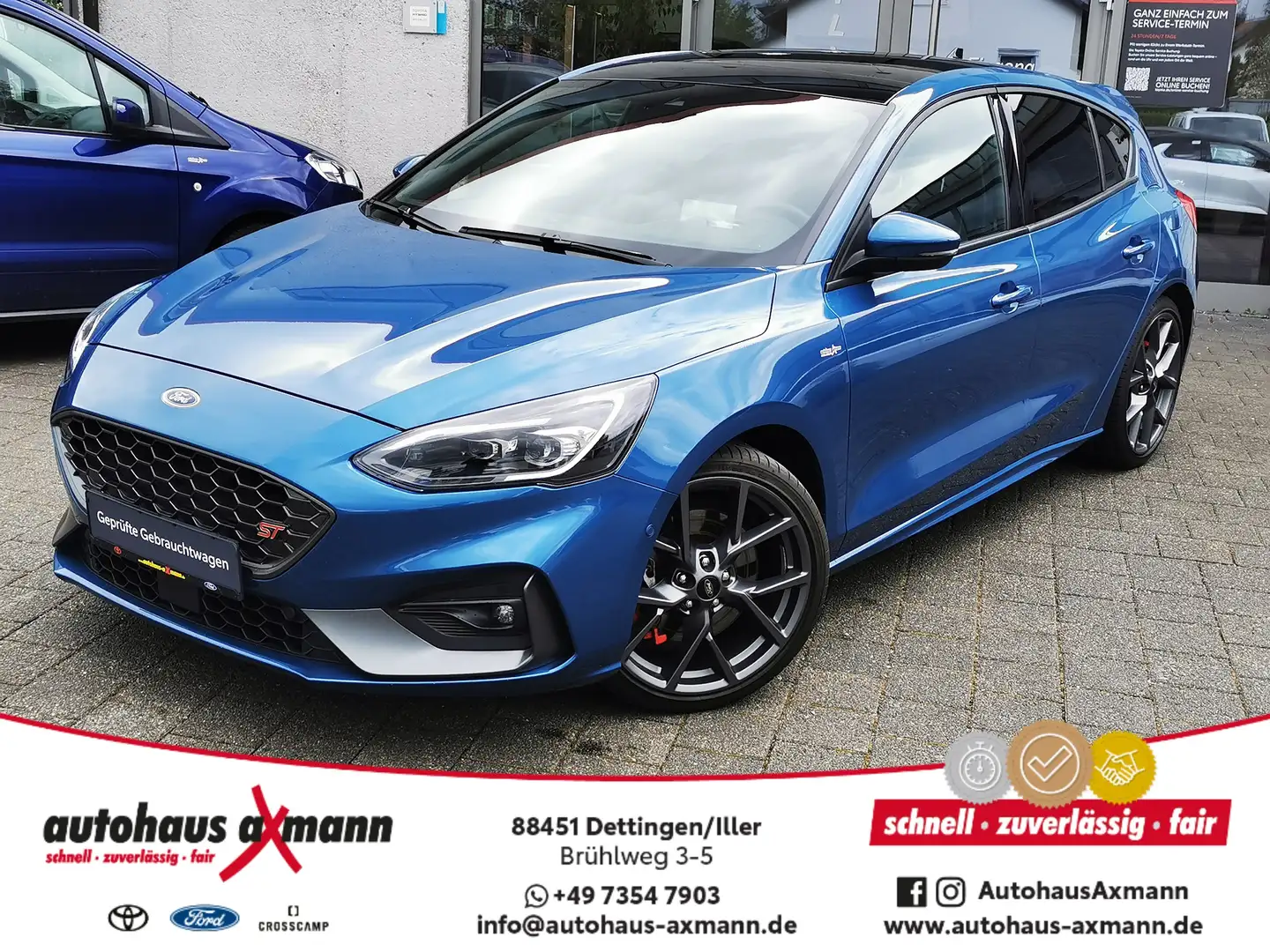 Ford Focus ST * Panorama * Head-Up * LED * B&O Blauw - 1