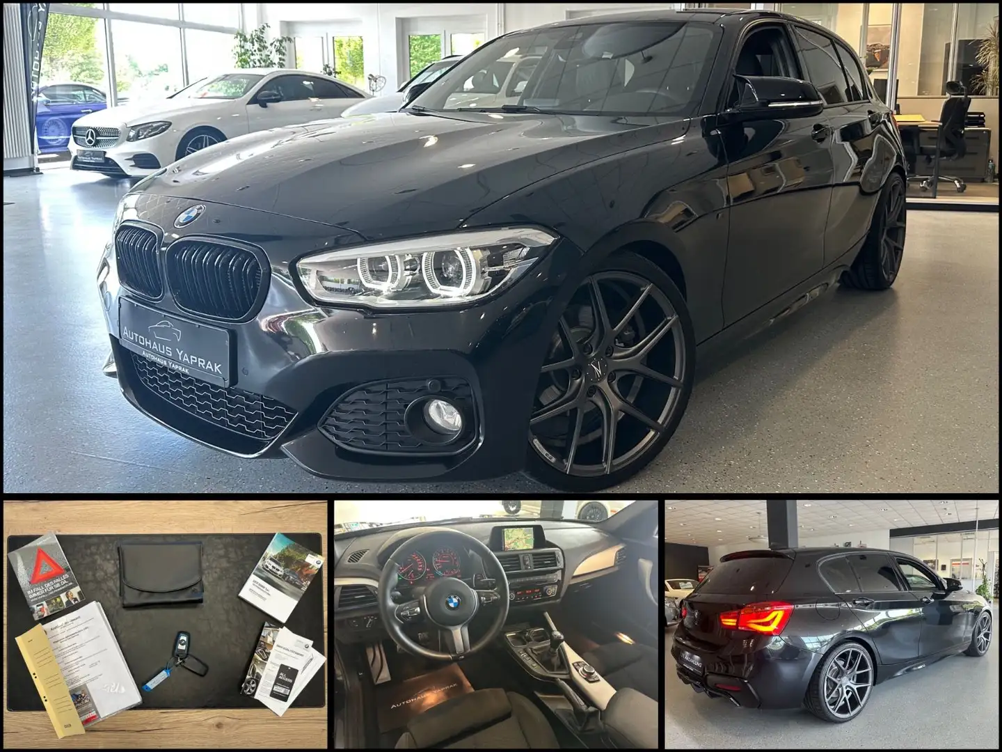 BMW 120 i M Sport Lim|LED|Navi|19"LM|H&R|Kette neu. Negro - 1