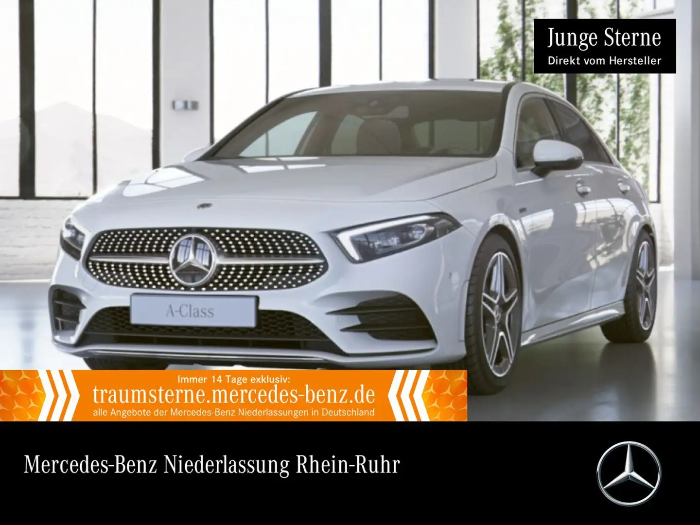 Mercedes-Benz A 250 e Lim AMG+360°+MULTIBEAM+TOTW+8G Blanc - 1
