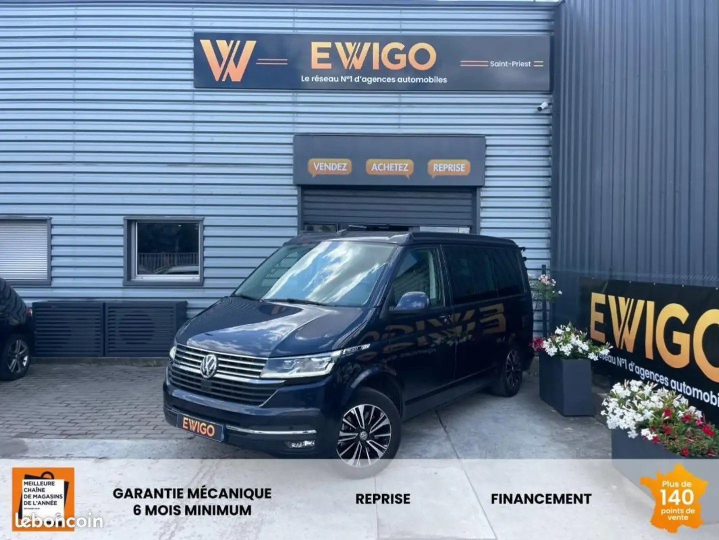 Volkswagen Grand California 2.0 TDI 204ch OCEAN 4x4 DSG7 1ère Main Toutes Opti Bleu - 1