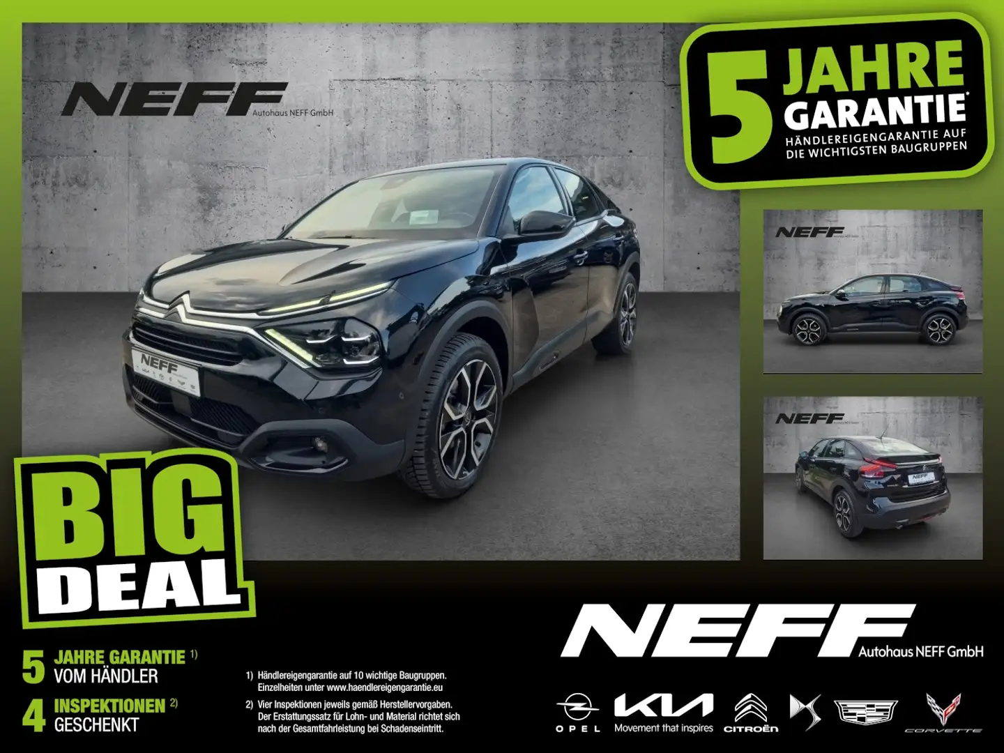 Citroen C4 130PS Automatik Feel Pack AHK+LED+Navi+SHZ Schwarz - 1