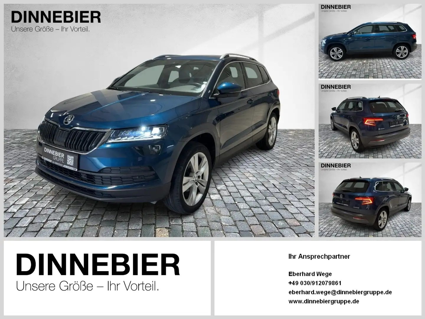 Skoda Karoq Style CAM LED NAVI PANO PDC SD Blau - 1