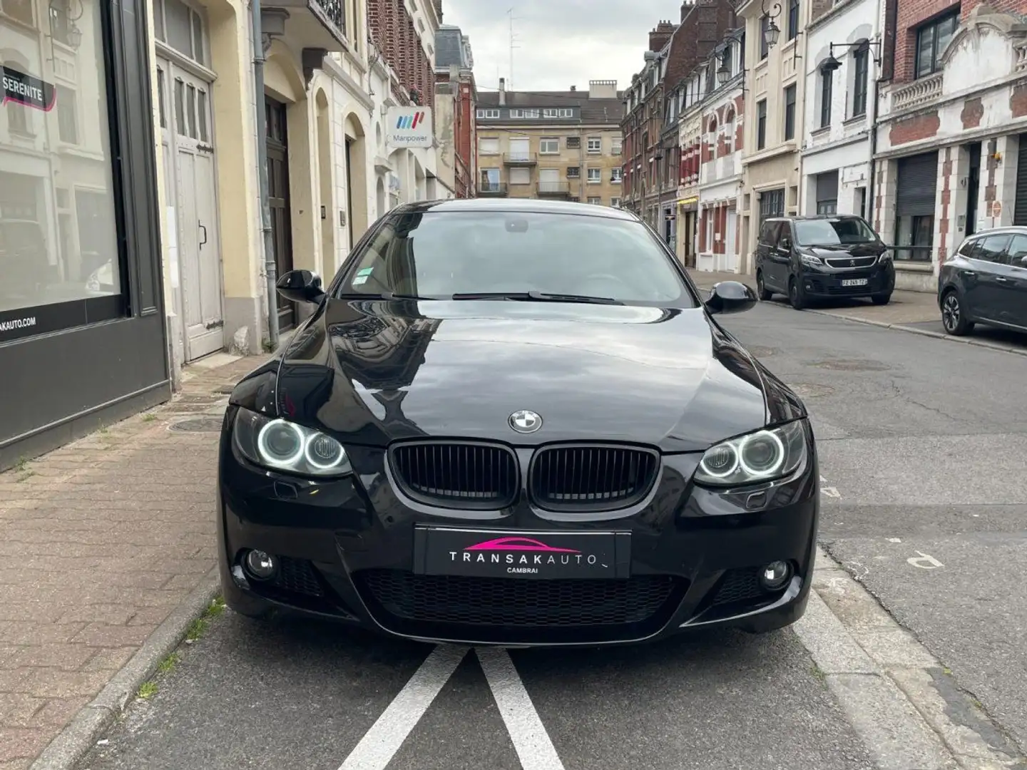 BMW 335 SERIE COUPE E92 335i 306ch Luxe / REMONTE PACK M Noir - 2