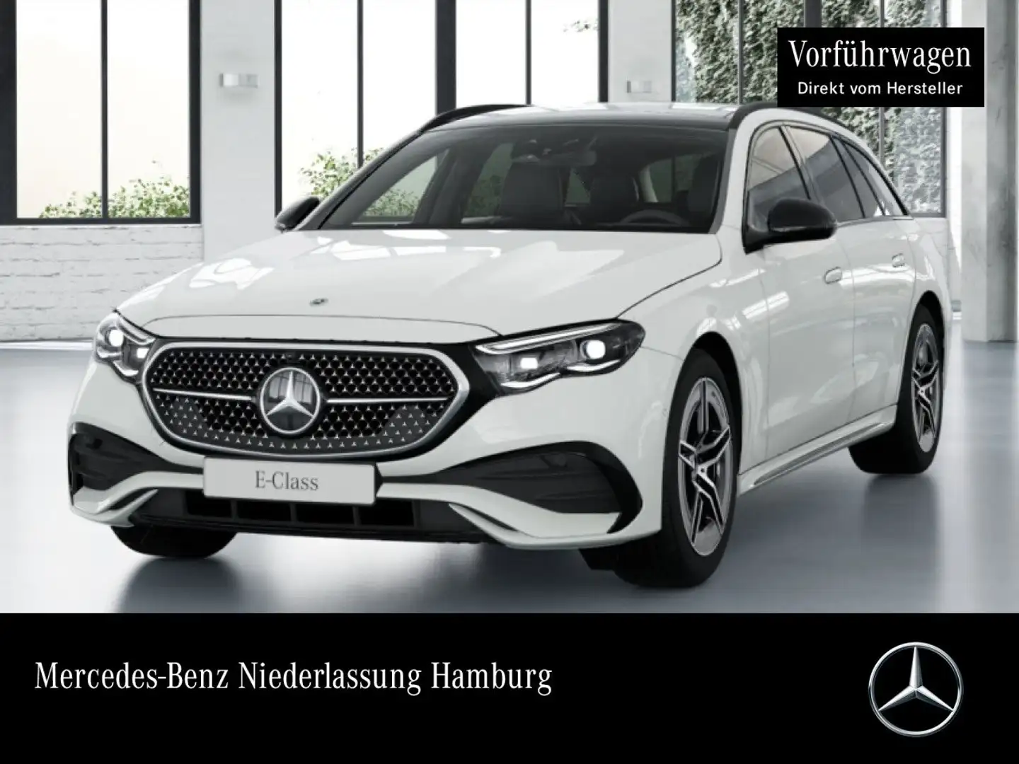 Mercedes-Benz E 200 T Edition AMG-Line Fahrass 360° Pano Distr. Weiß - 1