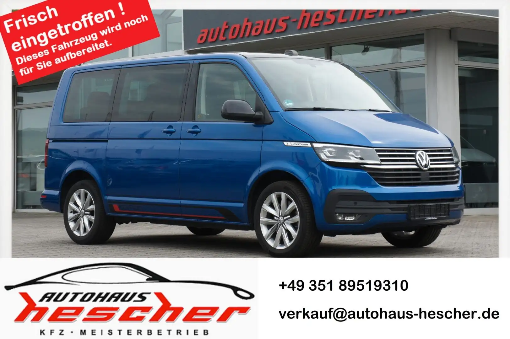 Volkswagen T6 Multivan T6.1 Multivan Edition 2.0 TDI DSG *LED*STANDHZG* Blauw - 1