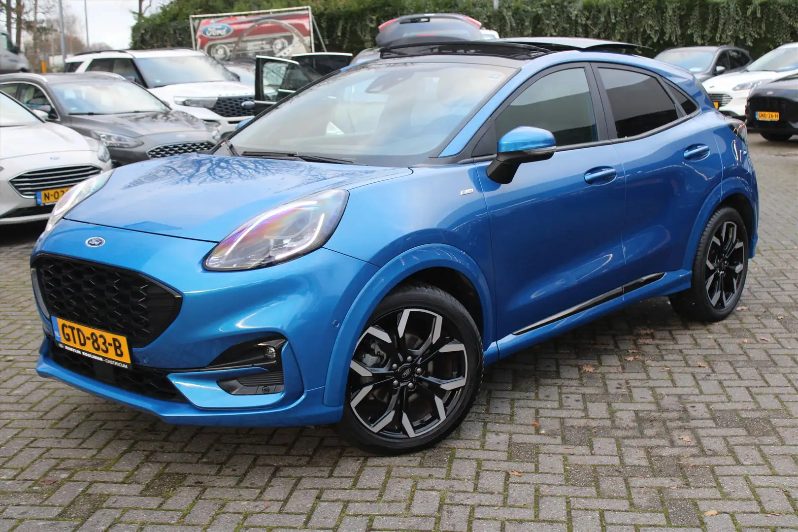 Ford Puma ST-Line X 1.0i Ecoboost Hybrid 125pk, Panoramadak, Bleu - 1