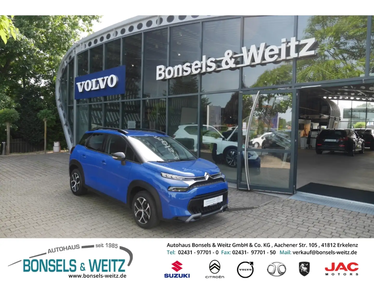 Citroen C3 Aircross 1.2 PureTech EU6d PT 130 S&S EAT6 PLUS Navi Apple Bleu - 1