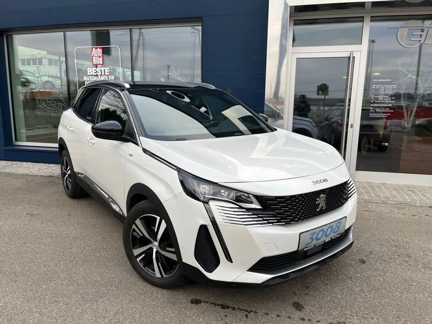 Peugeot 3008 GT BHDI130 EAT8 AHK aktiver Abstandstempomat Weiß - 1