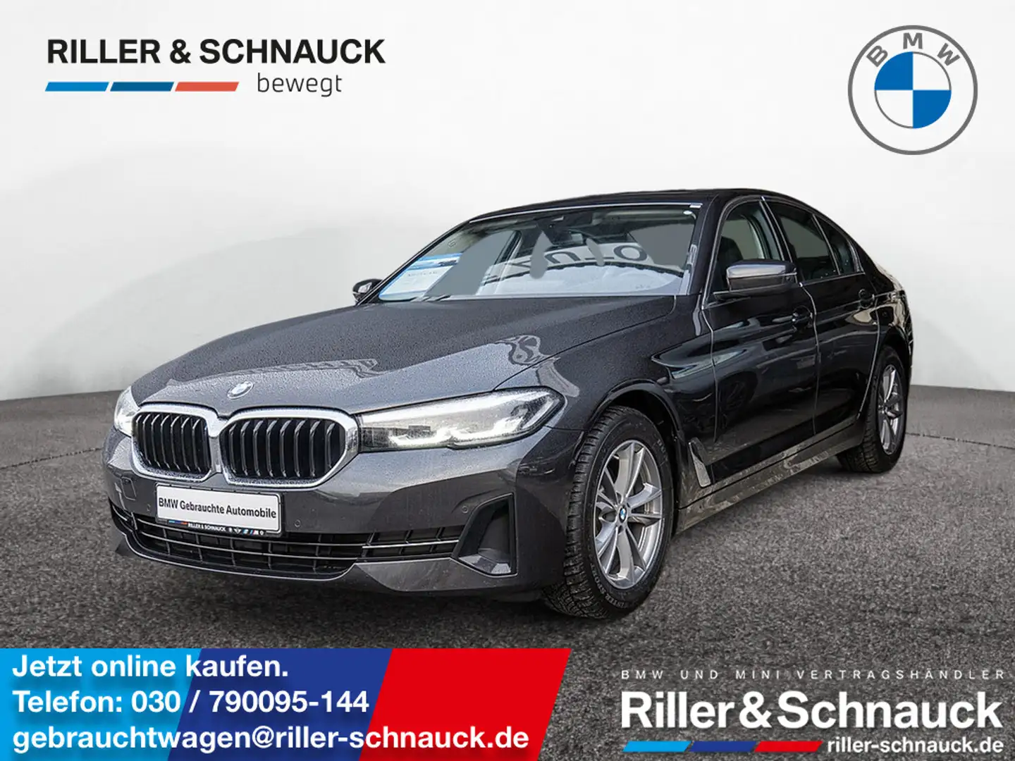 BMW 520 d eGSD+HUD+H/K+NAVI+LED+KAMERA+SHZ+PDC+ Grau - 1