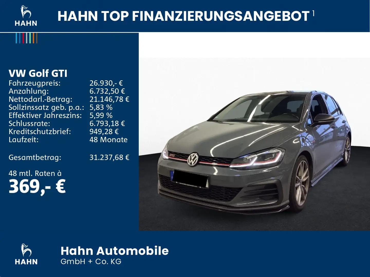 Volkswagen Golf GTI Golf VII GTI TCR 2.0TSI DSG ACC Navi Dynaudio Grau - 2