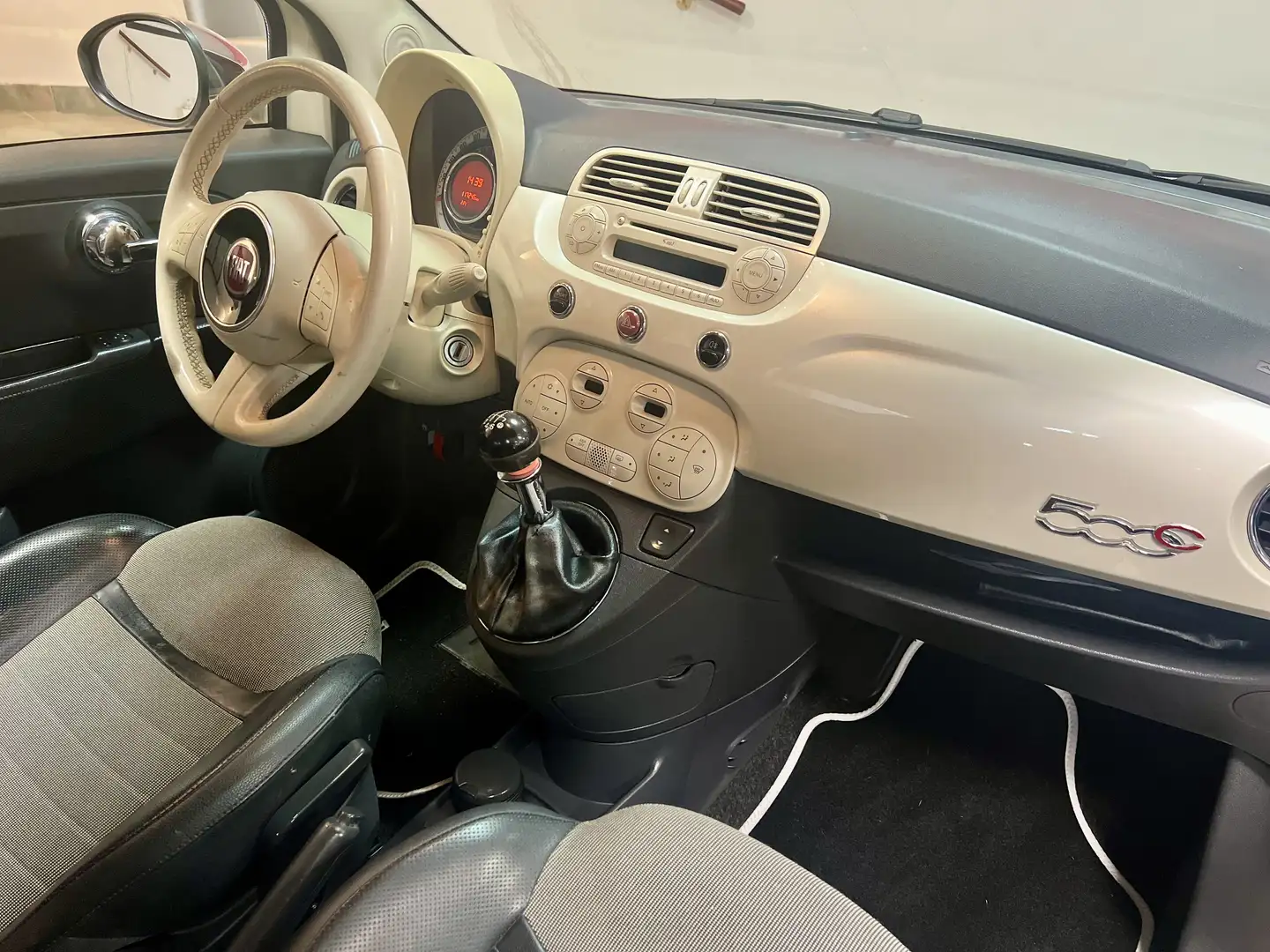 Fiat 500C 1.4 16v Lounge CABRIO 100cv OK NEOPATENTATI pelle - 2