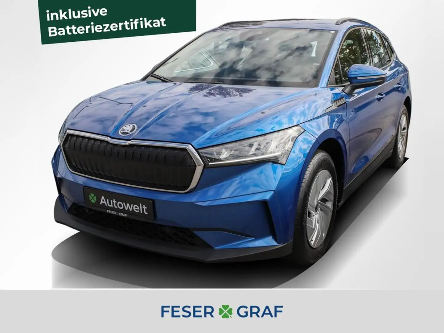 Skoda Enyaq iV 50 Loft CarPlay GRA LED PDC Sitzh. Bleu - 1