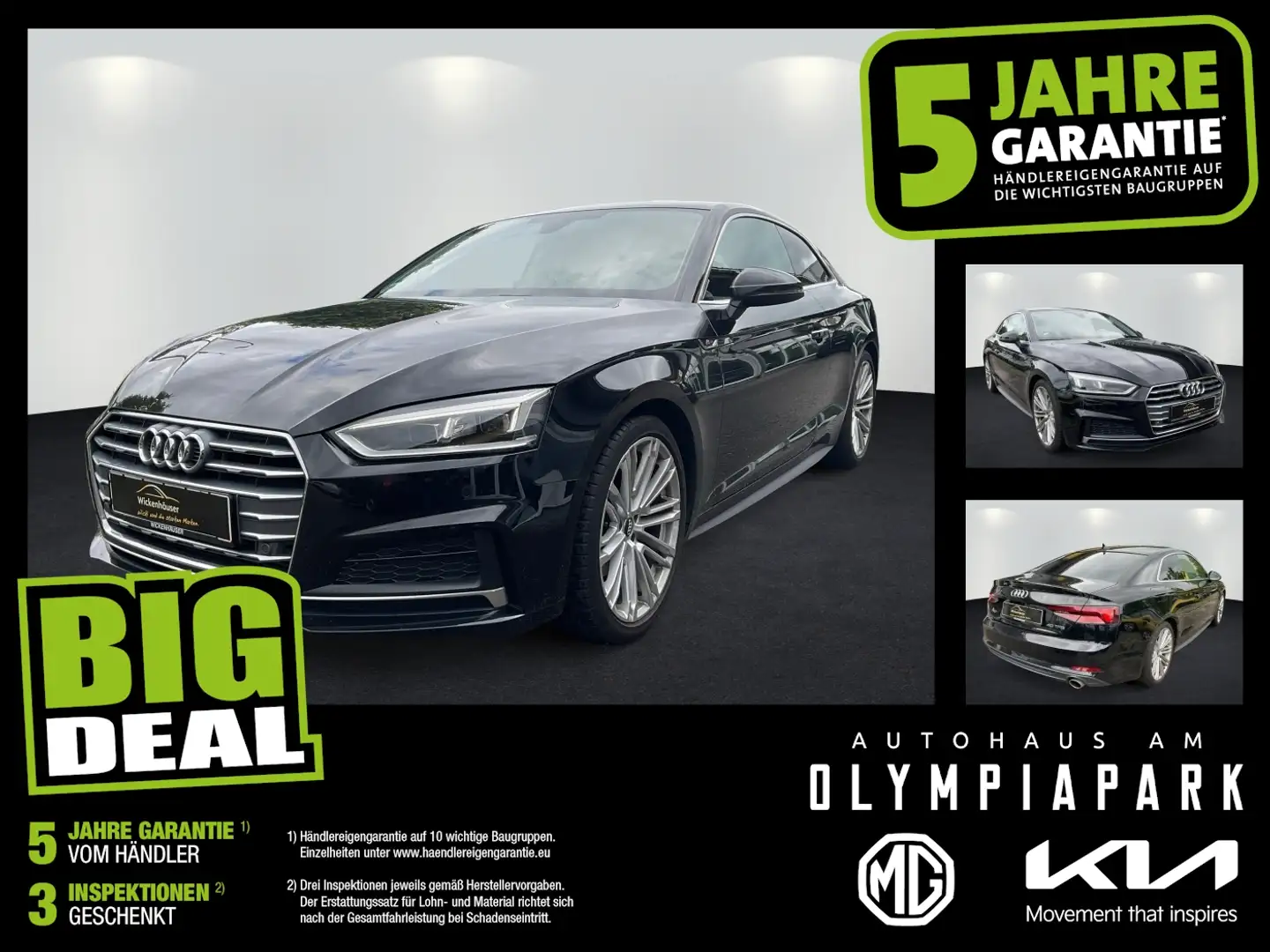 Audi A5 2.0 40 TFSI S-Line LED*Top Zustand Schwarz - 1