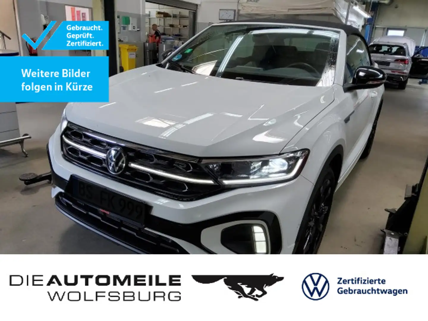 Volkswagen T-Roc Cabrio 1.5 TSI DSG R-Line Rückfahrkam/App- Weiß - 1