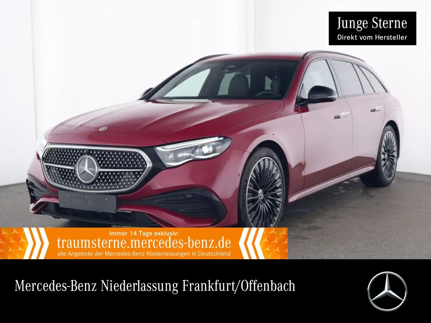 Mercedes-Benz E 300 de T Hybrid AMG 360° Burmester Distr+ HUD 9G Rosso - 1