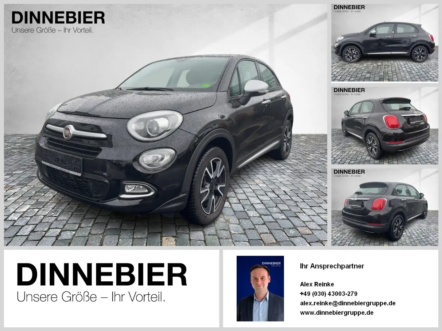 Fiat 500X SHZ+PDC+NAVI Schwarz - 1