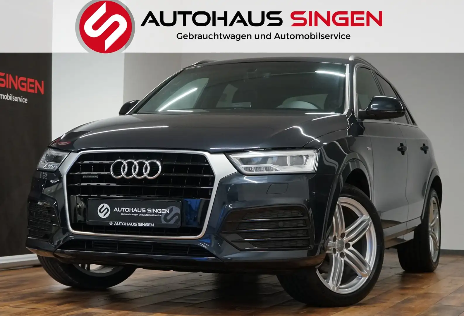 Audi Q3 2.0 TFSI quattro|S-LINE|LED|NAVI|PANO|LEDER Blauw - 1