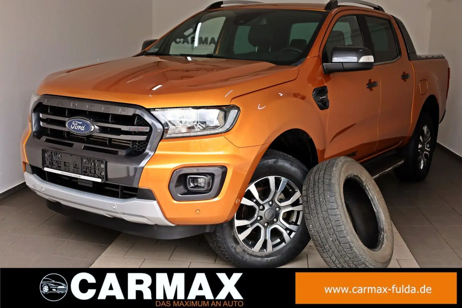 Ford Ranger Wildtrak 4x4,Leder,Navi,LED,Rollo,AHK Orange - 1
