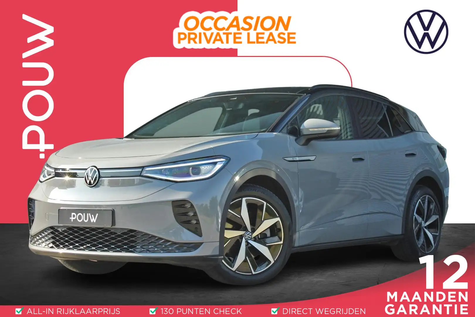 Volkswagen ID.4 GTX 299pk Motion 77 kWh | SoH 94% | Panoramadak | Grijs - 1