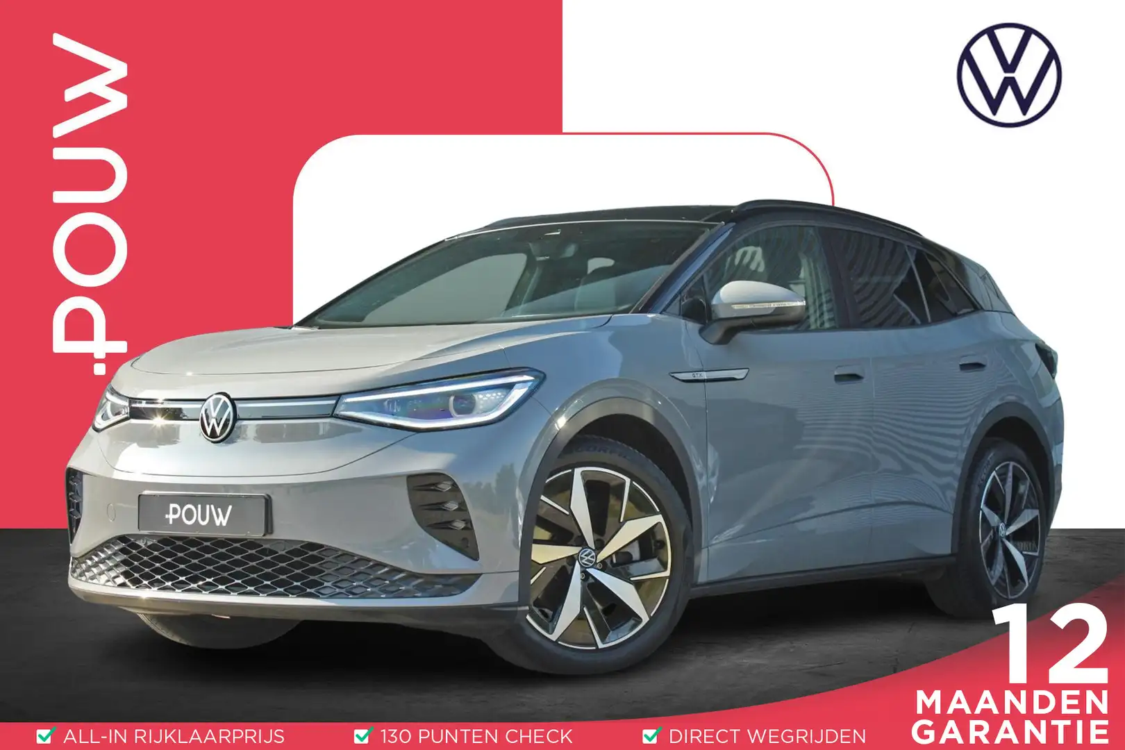 Volkswagen ID.4 GTX 299pk Motion 77 kWh | SoH 94% | Panoramadak | Gris - 1