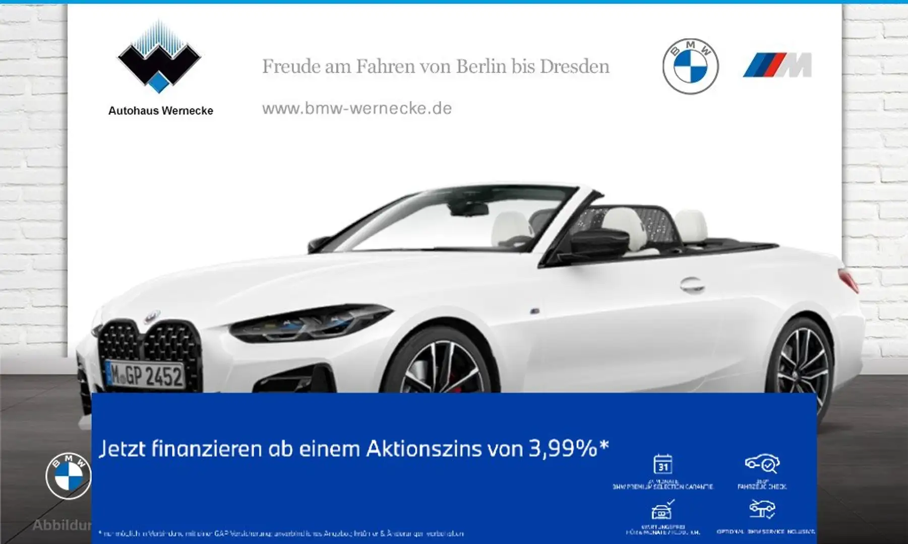 BMW 440 M440i xDrive Cabrio Head-Up HK HiFi DAB WLAN Blanc - 1