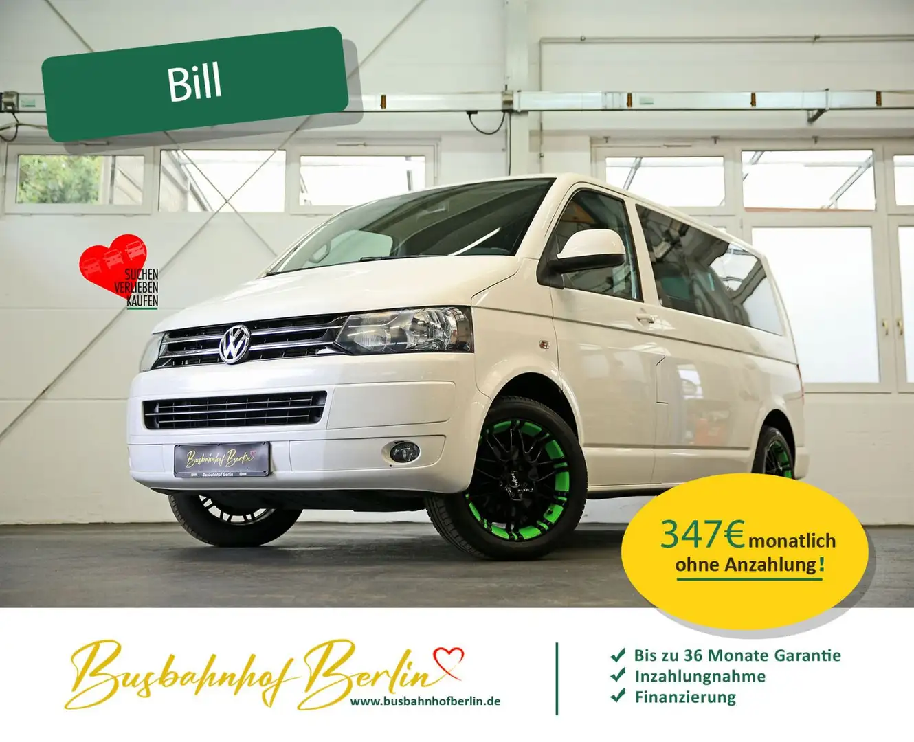 Volkswagen T5 Multivan Klima 1.Hand AHK Tempomat Bluetooth Weiß - 1
