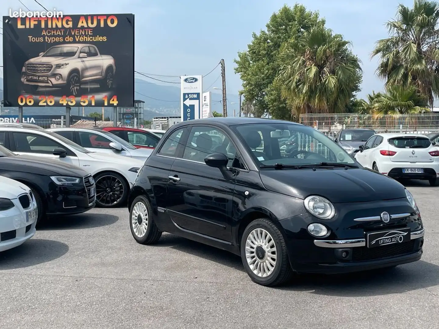 Fiat 500 1.2 69ch Lounge Noir - 2