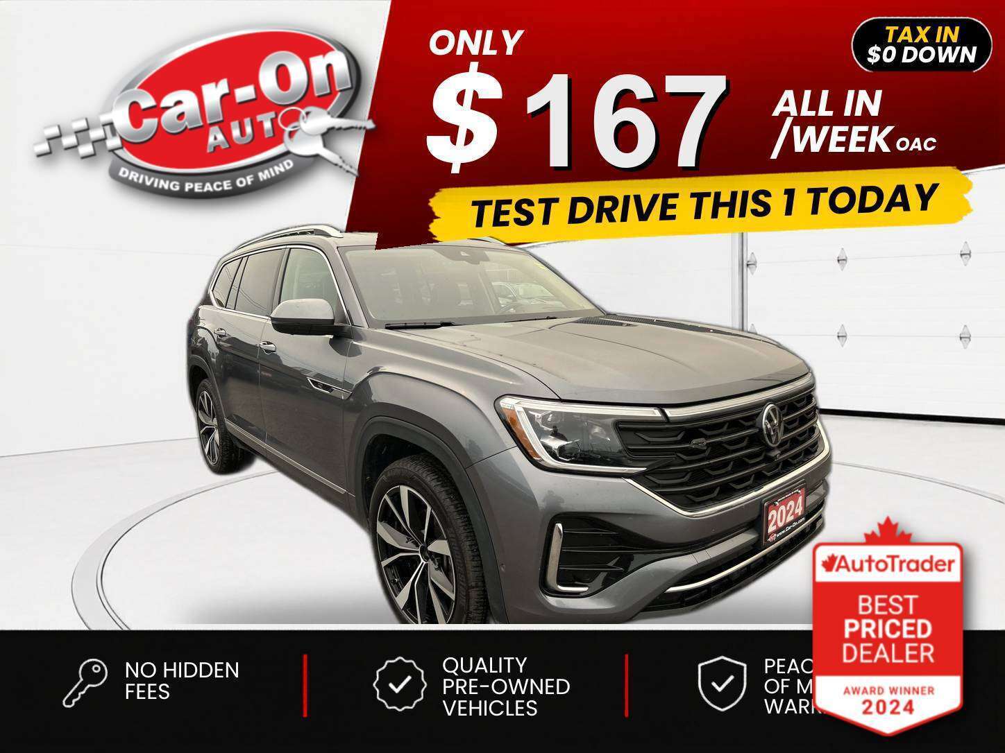 Gray 2024 Volkswagen Atlas SUV / Crossover Automatic